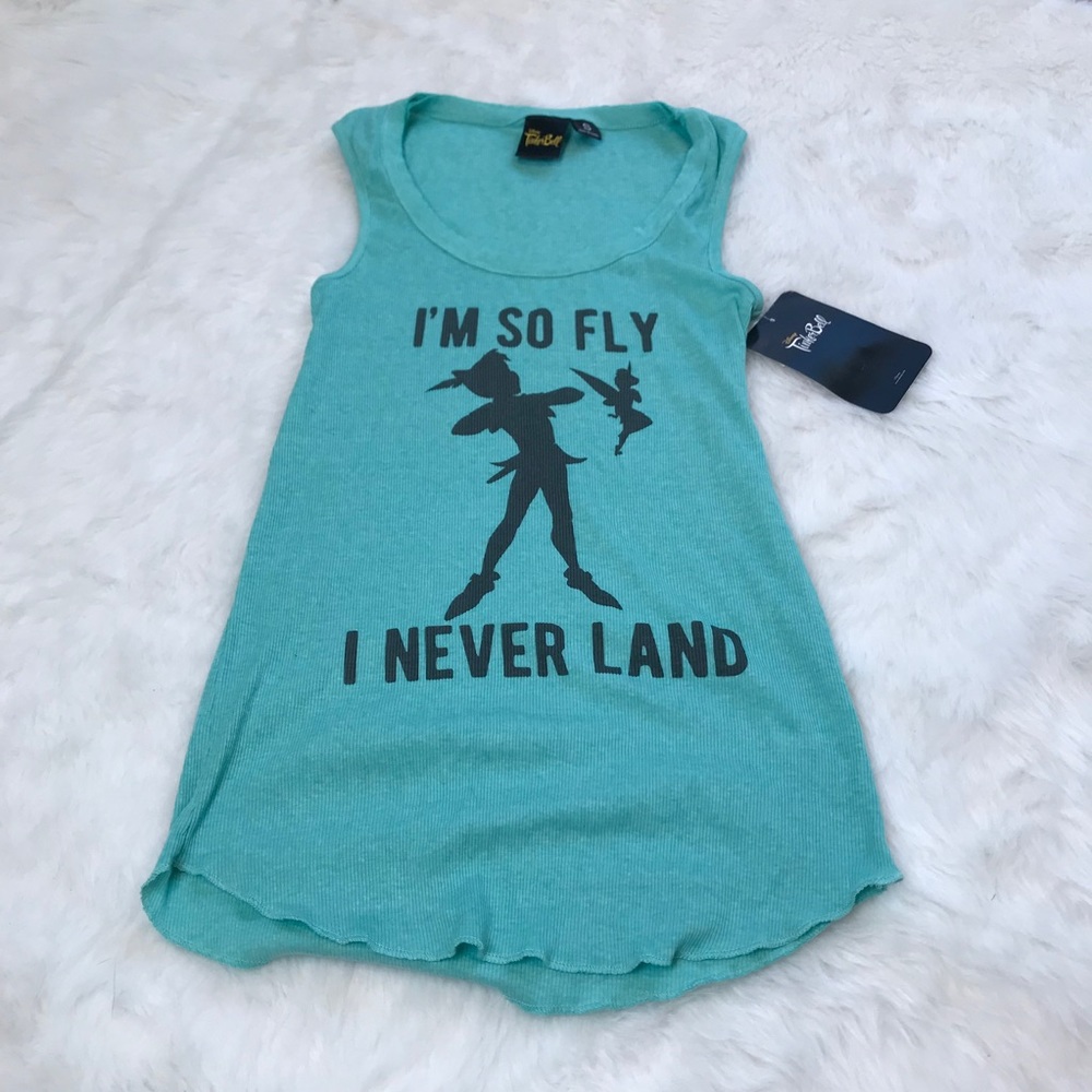 Disney Tinker Bell Green Tank Top Sz S NWT